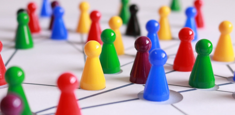 colourful checker pieces on a board