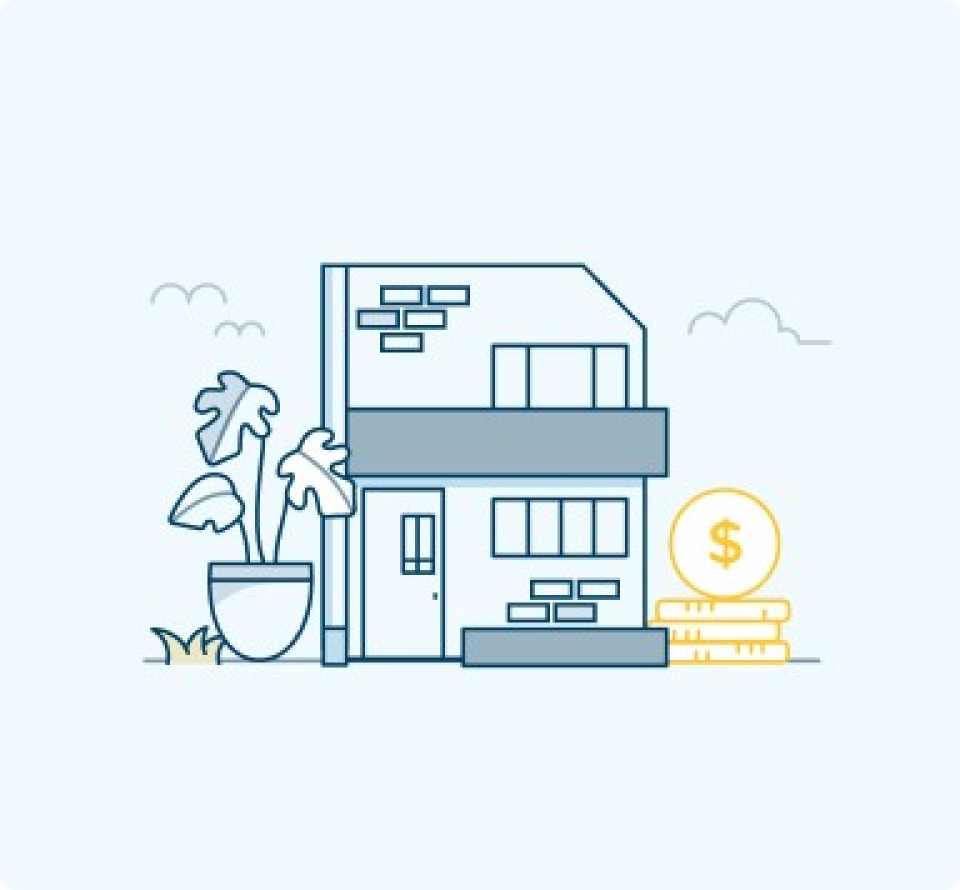 illustration of townhouse