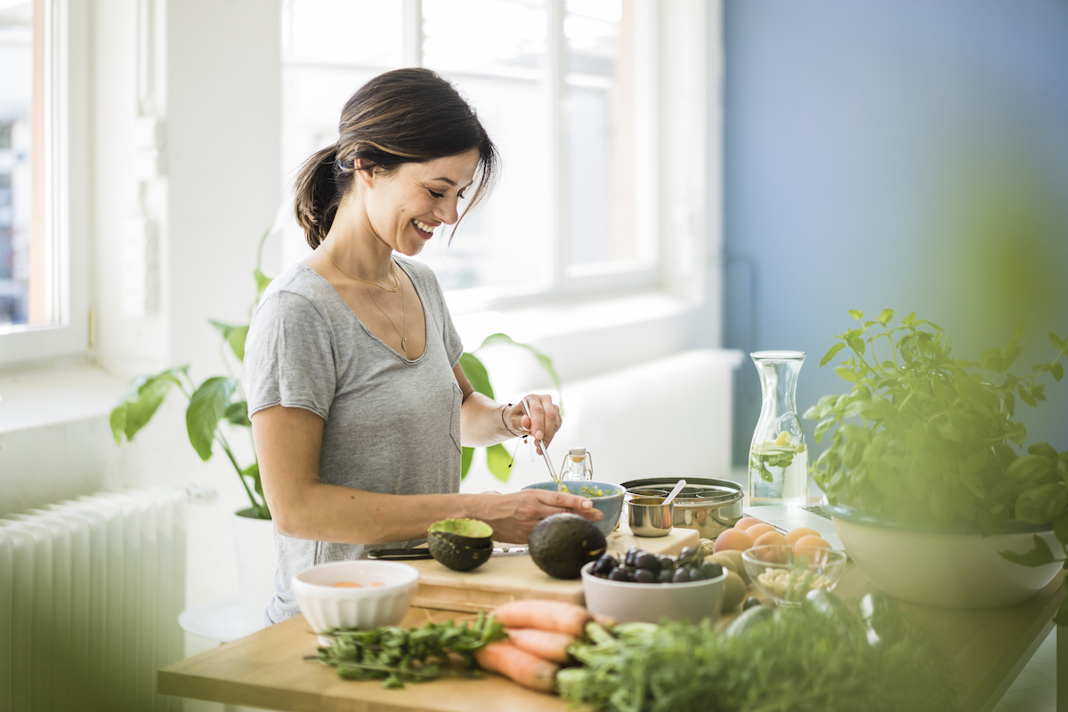 woman growing vegetables