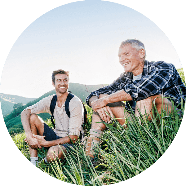 Father and Son on a hill