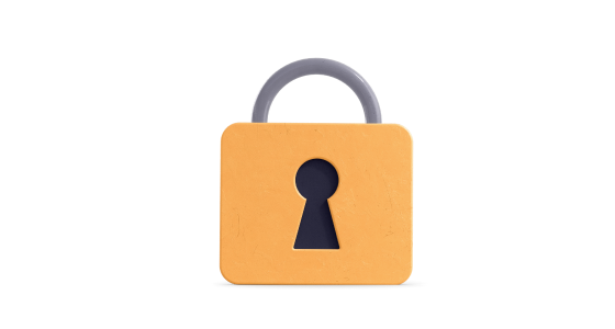 A yellow lock.