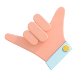 A hand is making the sign to answer the phone.