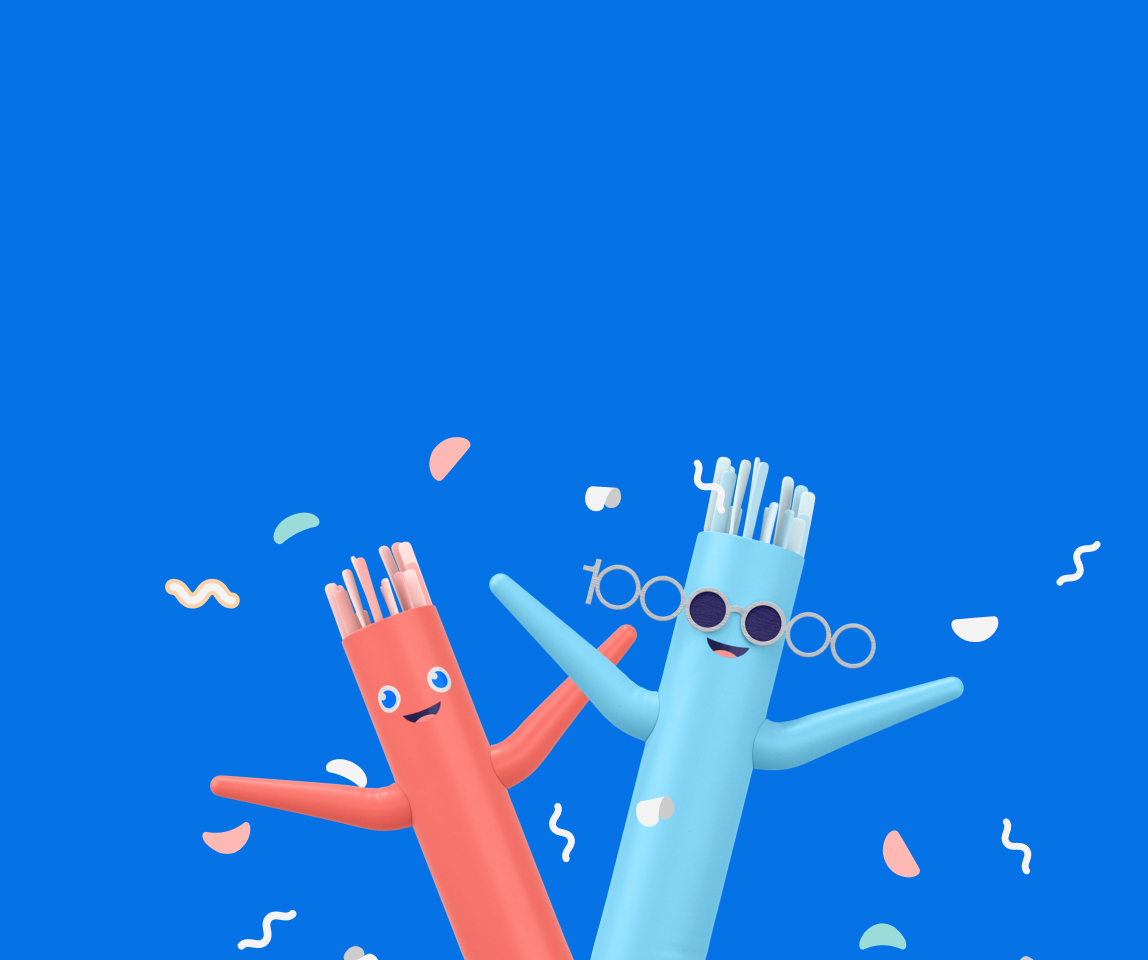 Inflatable dancing dolls are celebrating 1 million customers.